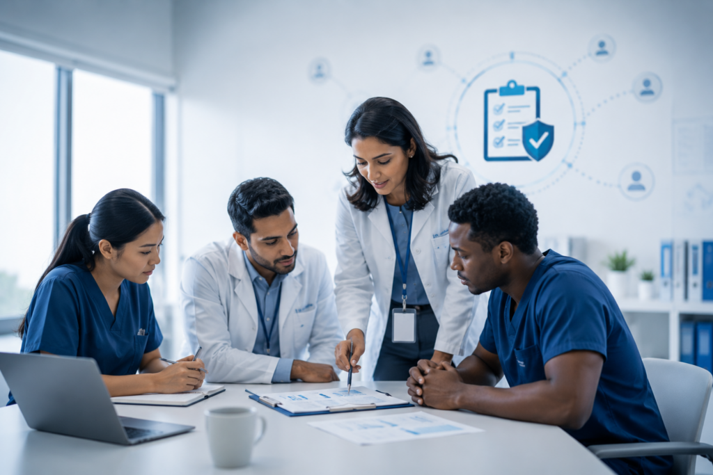 Decentralized clinical trial staffing