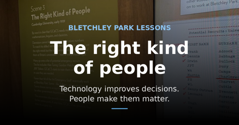 The right kind of people: Bletchley Park lessons for AI in clinical trials
